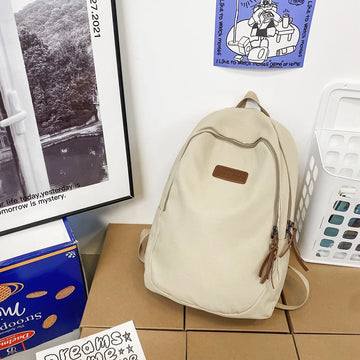 Kylethomasw Vintage Canvas Women Backpack Female Casual Daily Travel Bag High Quality Schoolbag for Teenage Girls Boys Book Knapsack
